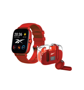 Smartwach audifonos rojos